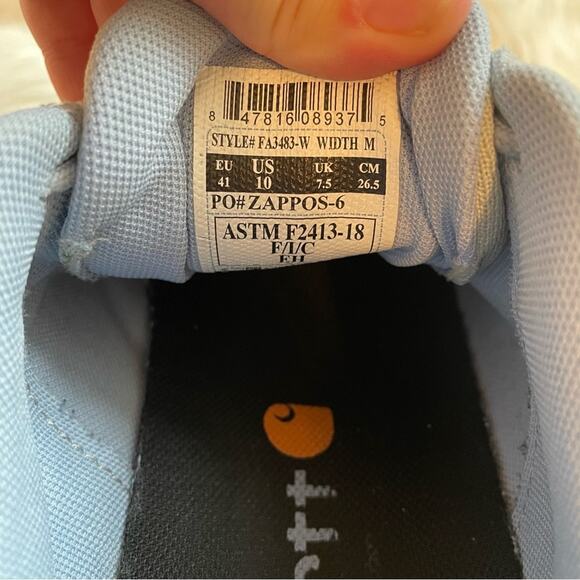 Carhartt Women's Force Nano Comp Toe Work Shoe - Light Gray Size 10 - Picture 6 of 7